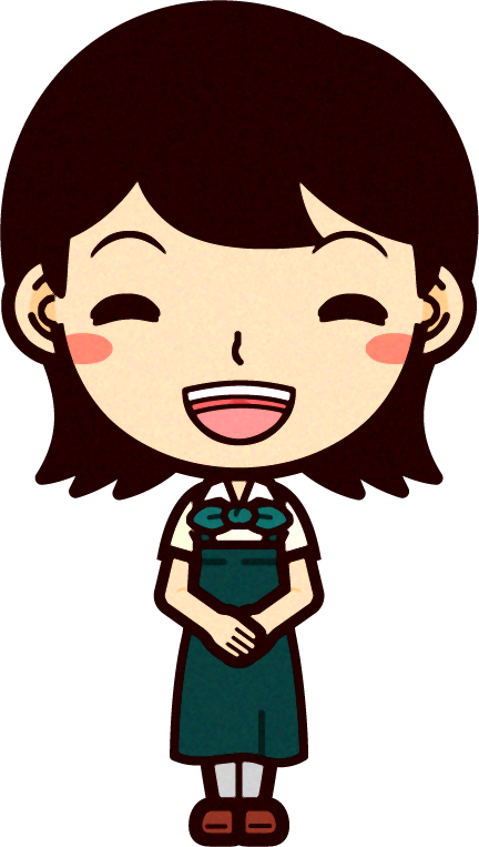 野菜ソムリエのイラスト/笑顔で対応