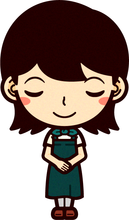 野菜ソムリエのイラスト/お辞儀をする