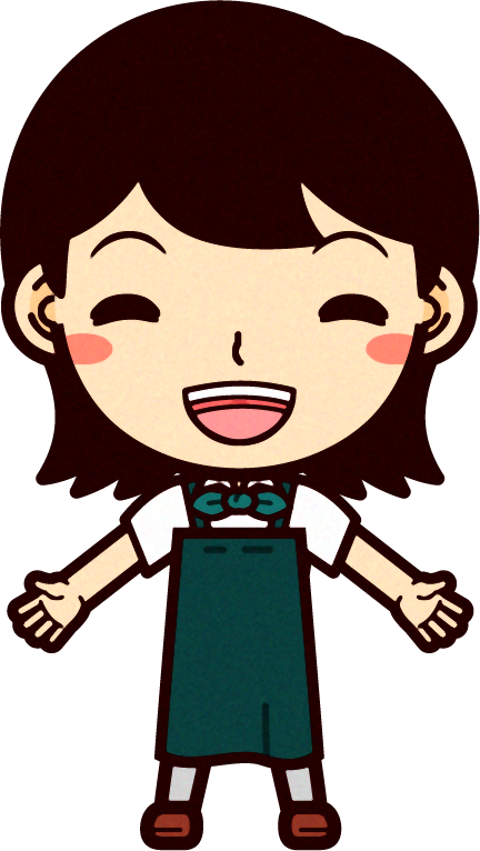 野菜ソムリエのイラスト/笑顔で手を広げる