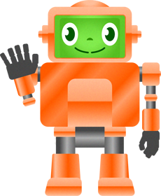 かわいいロボット02のイラスト