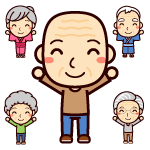 お爺ちゃんとお婆ちゃんのイラスト