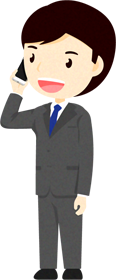 スマホする人イラスト/電話