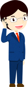 スマホする人イラスト/電話2