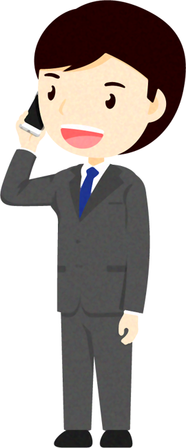スマホする人イラスト/電話