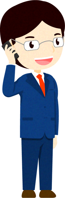 スマホする人イラスト/電話2