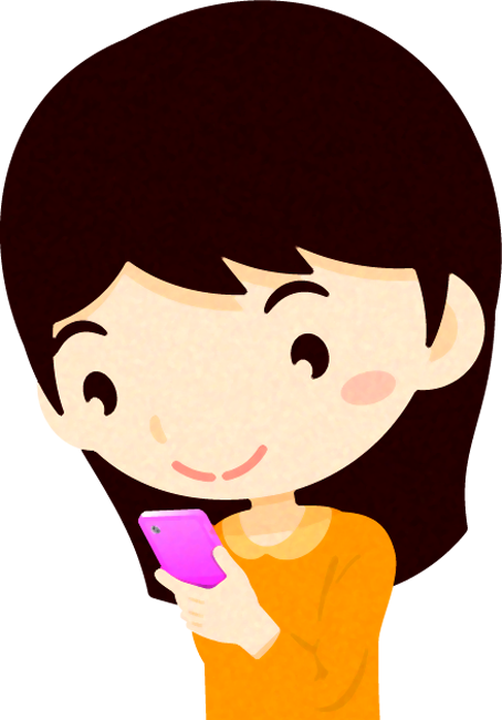 スマホを見る人イラスト