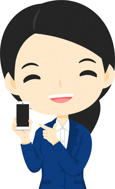 スマホを持つ人イラスト/女性