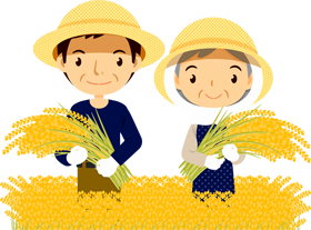お米農家のイラスト
