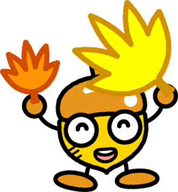 紅葉を持った、どんぐりのイラスト3