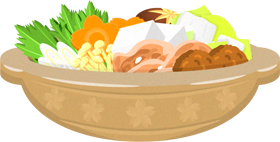 11月の食べ物イラスト/鳥居の前に立つ子供たち2