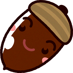 かわいいドングリのイラスト