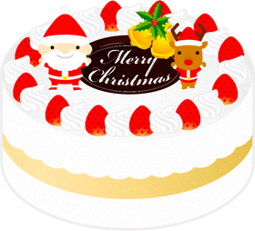 クリスマスケーキのイラスト