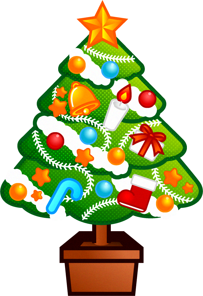 ベルとクリスマスリーフのイラスト