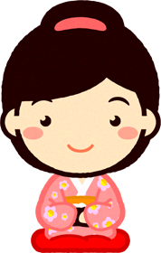 正座する女の子イラスト
