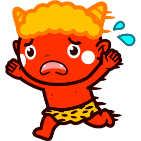 走る鬼/焦るのイラスト