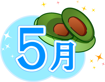 切った蓬柏餅