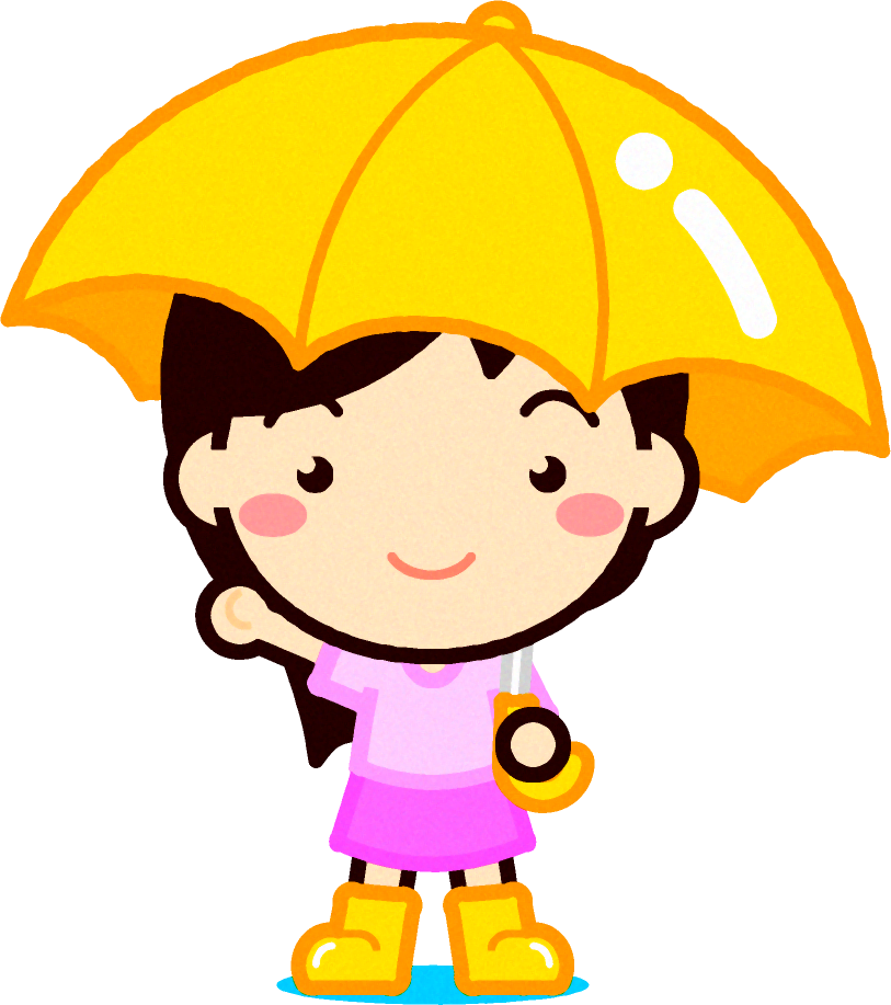 傘を差している女の子イラスト