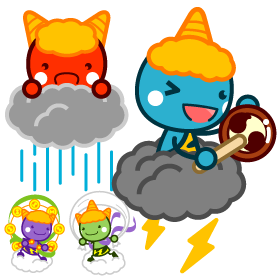 鬼と天気イラスト