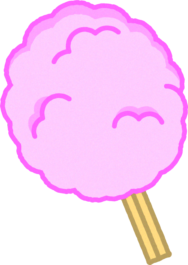 綿菓子のイラスト/ピンク