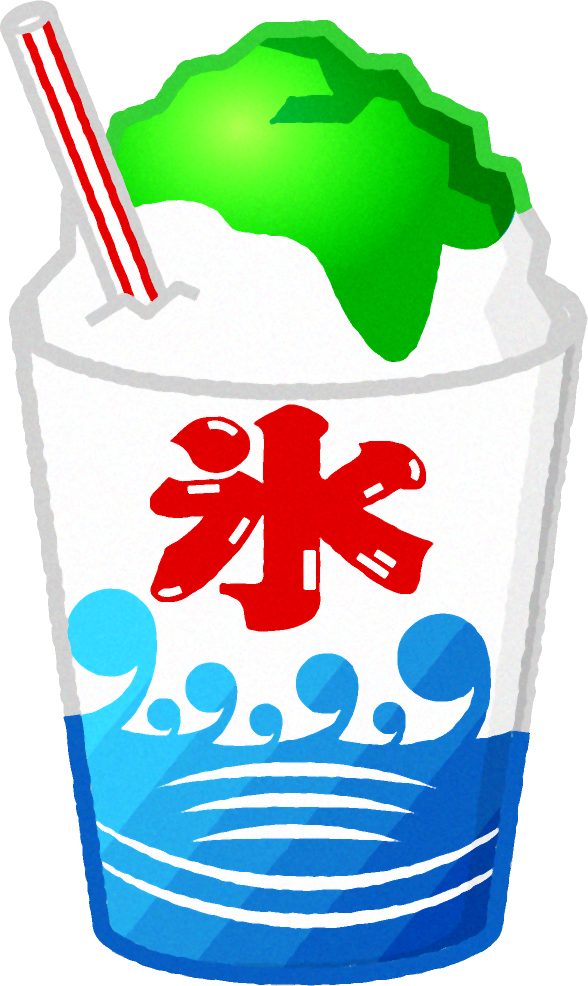 かき氷のイラスト/メロン