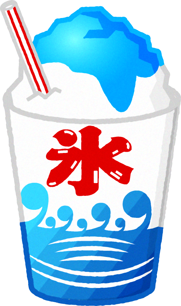 かき氷のイラスト/ブルーハワイ