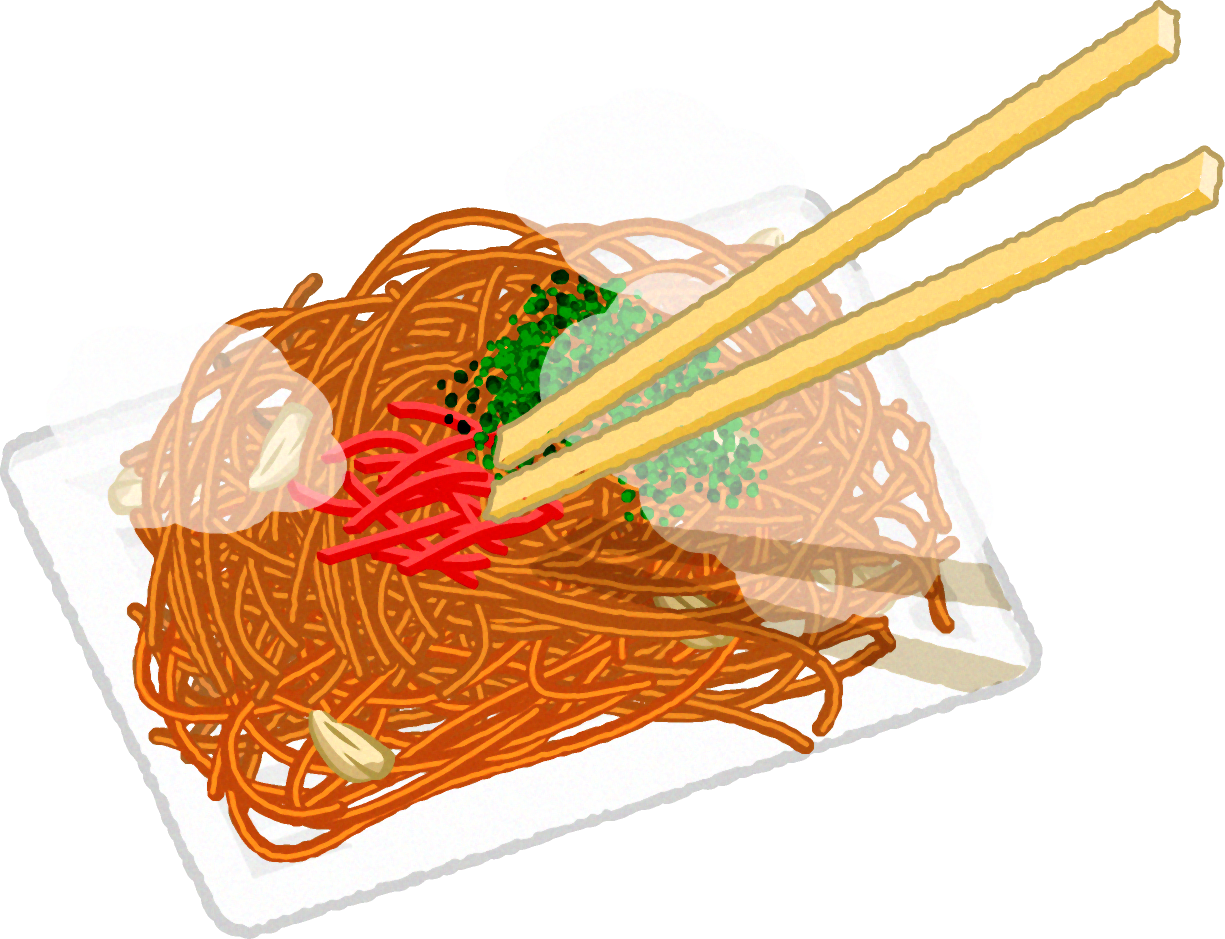焼きソバのイラスト/割り箸