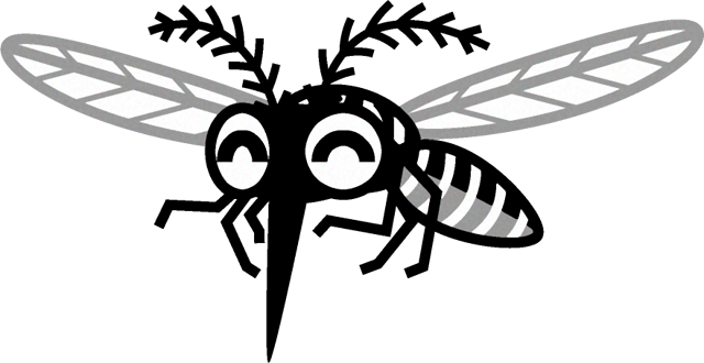 笑っている蚊のイラスト