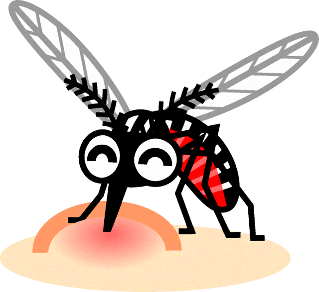 血を吸っている蚊のイラスト