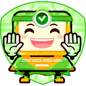 かわいいラップトップPC/シールドのイラスト