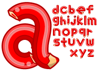 色鉛筆フォントのイラスト