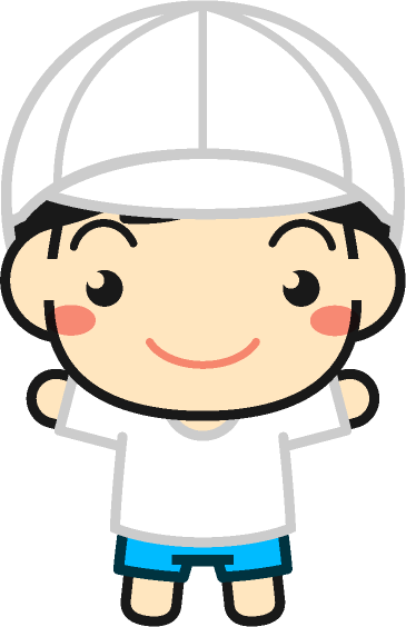 体操着を着た子供イラスト/男の子4/白